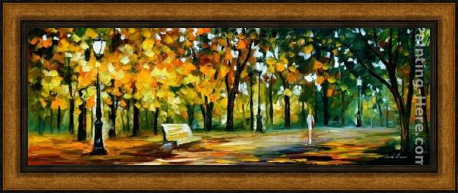 Framed Leonid Afremov in the old park painting
