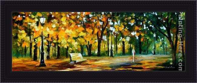 Framed Leonid Afremov in the old park painting