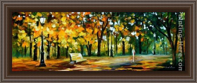 Framed Leonid Afremov in the old park painting