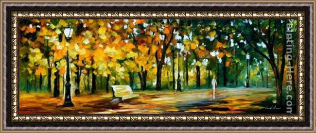 Framed Leonid Afremov in the old park painting