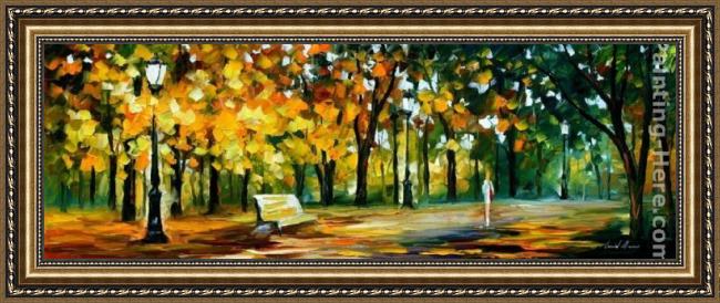Framed Leonid Afremov in the old park painting