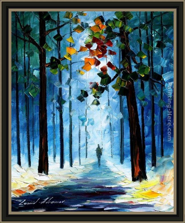 Framed Leonid Afremov path b painting