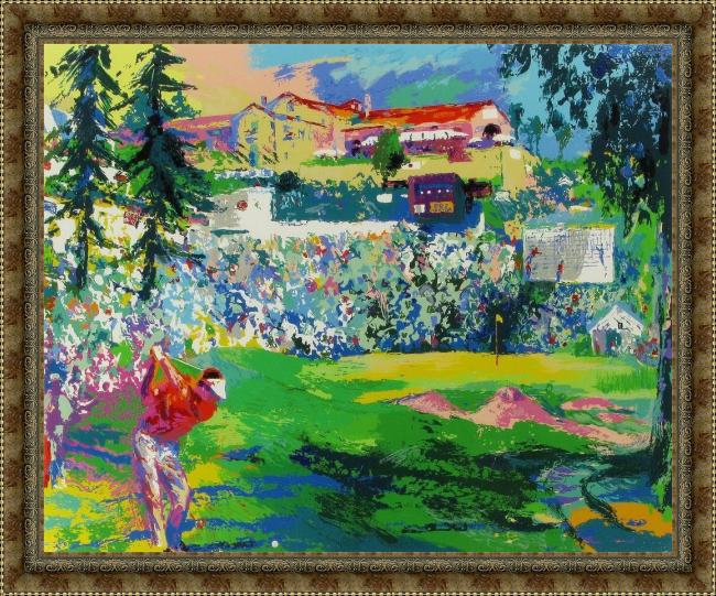 Framed Leroy Neiman amphitheatre at rivera painting