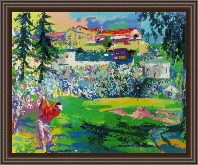 Framed Leroy Neiman amphitheatre at rivera painting