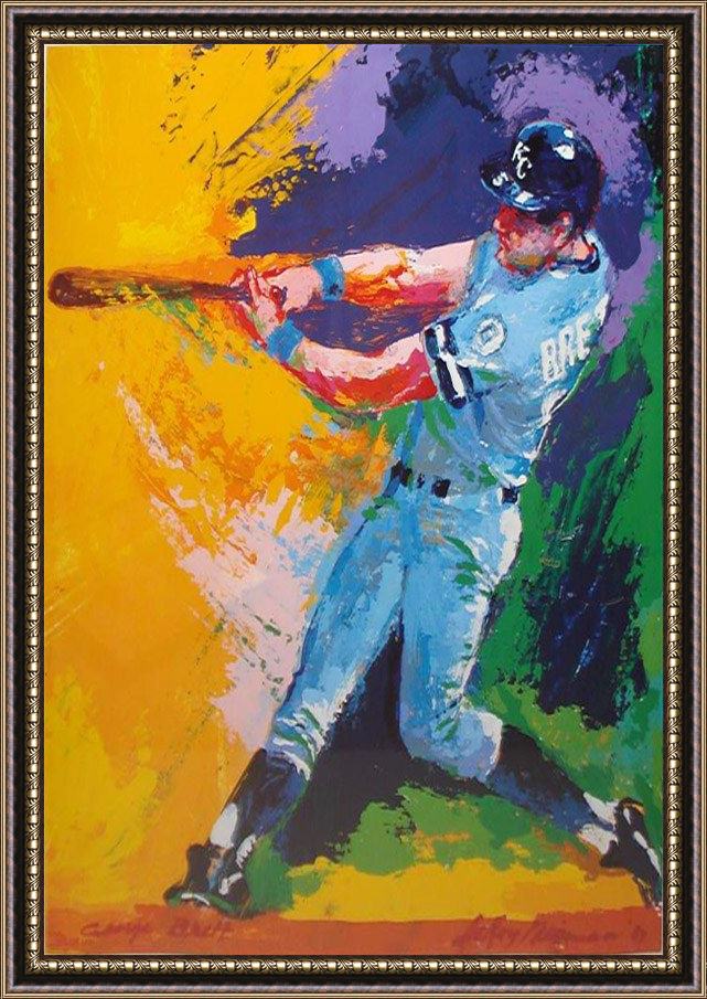 Framed Leroy Neiman george brett painting