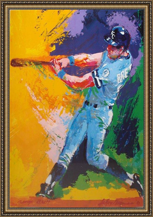 Framed Leroy Neiman george brett painting