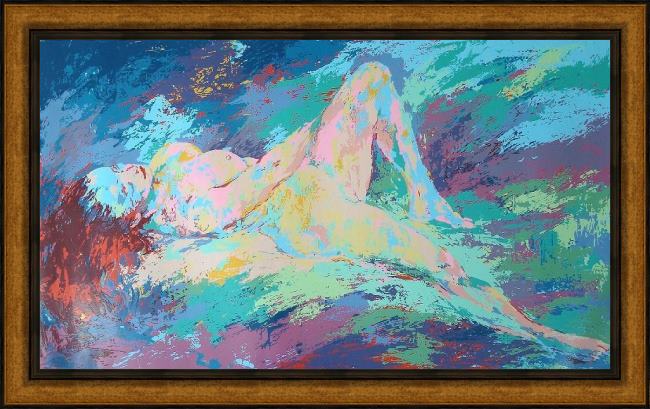 Framed Leroy Neiman homage to boucher painting