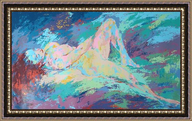 Framed Leroy Neiman homage to boucher painting