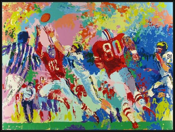 Framed Leroy Neiman rivalry ohio state buckeye suite painting