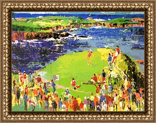 Framed Leroy Neiman the 16th at cypress painting