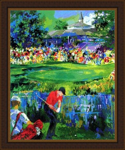 Framed Leroy Neiman valhalla golf painting