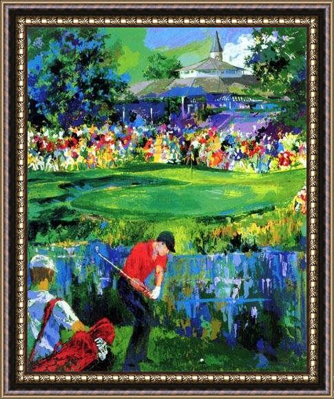 Framed Leroy Neiman valhalla golf painting