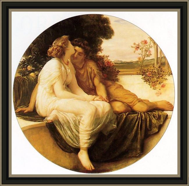 Framed Lord Frederick Leighton acme and septimus painting