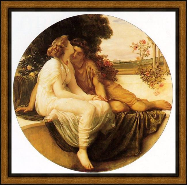 Framed Lord Frederick Leighton acme and septimus painting