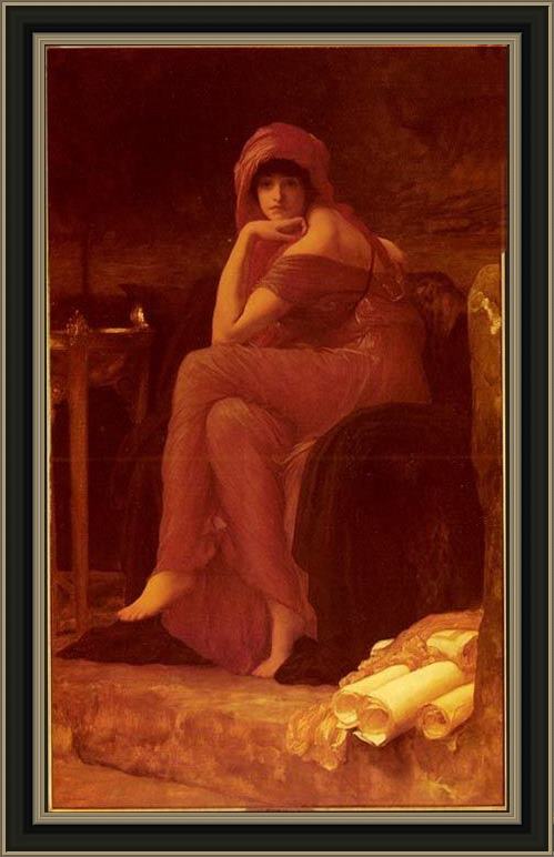 Framed Lord Frederick Leighton sibyl painting