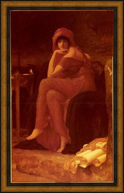 Framed Lord Frederick Leighton sibyl painting