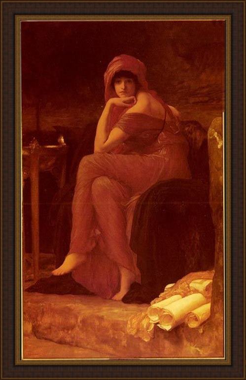 Framed Lord Frederick Leighton sibyl painting