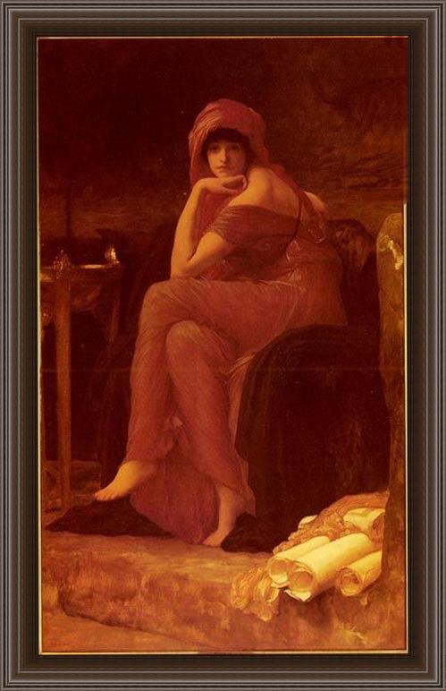 Framed Lord Frederick Leighton sibyl painting