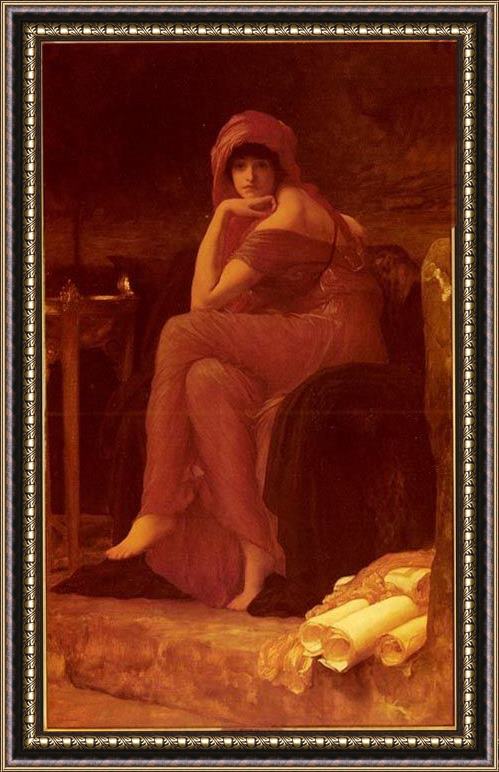 Framed Lord Frederick Leighton sibyl painting