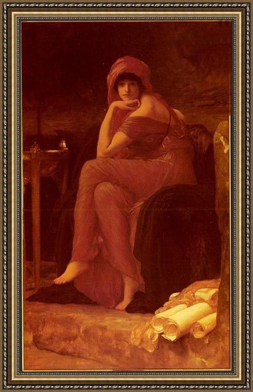 Framed Lord Frederick Leighton sibyl painting