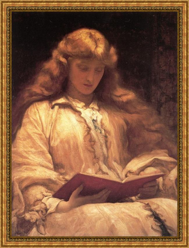 Framed Lord Frederick Leighton the maid with the yellow hair painting