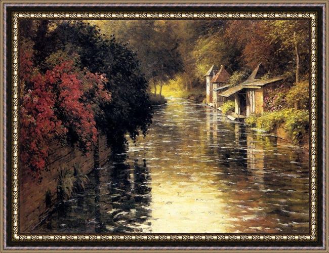 Framed Louis Aston Knight a french river landscape painting