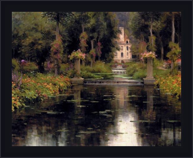 Framed Louis Aston Knight view of a chateaux painting