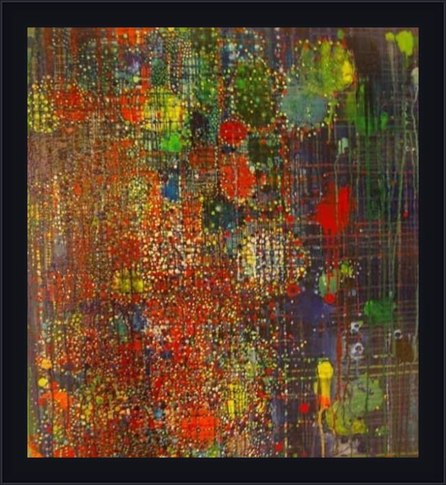 Framed Lyndal Campbell all my beautiful jewels painting