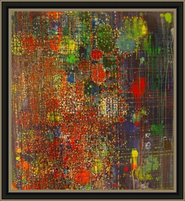 Framed Lyndal Campbell all my beautiful jewels painting