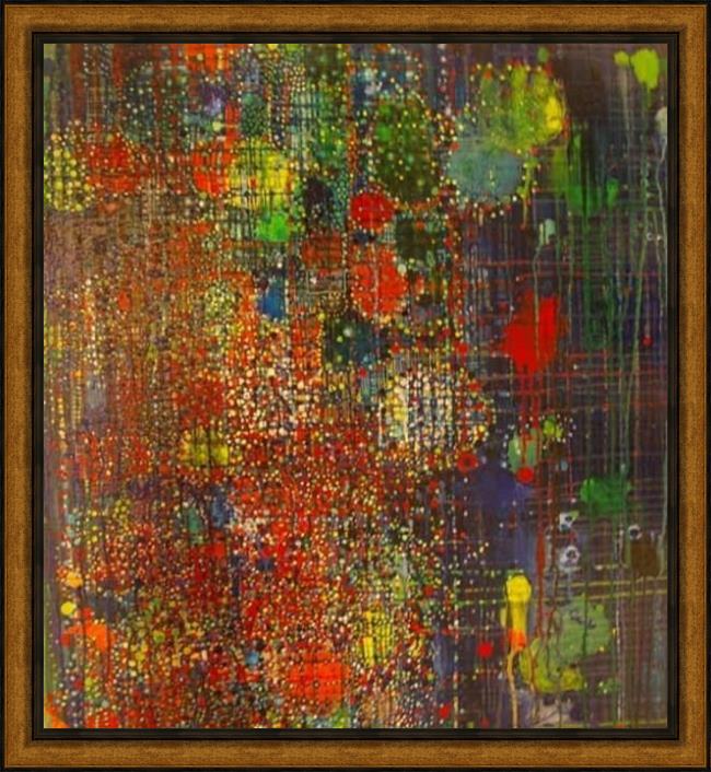 Framed Lyndal Campbell all my beautiful jewels painting