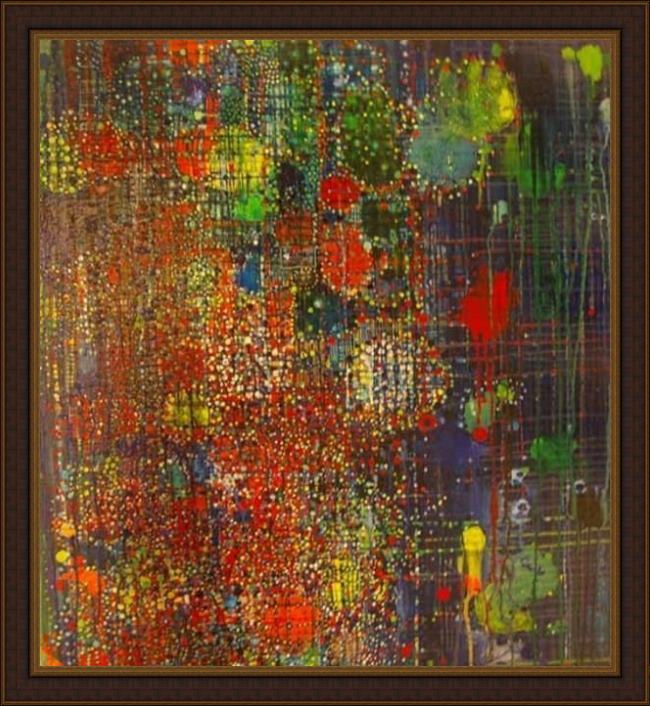 Framed Lyndal Campbell all my beautiful jewels painting