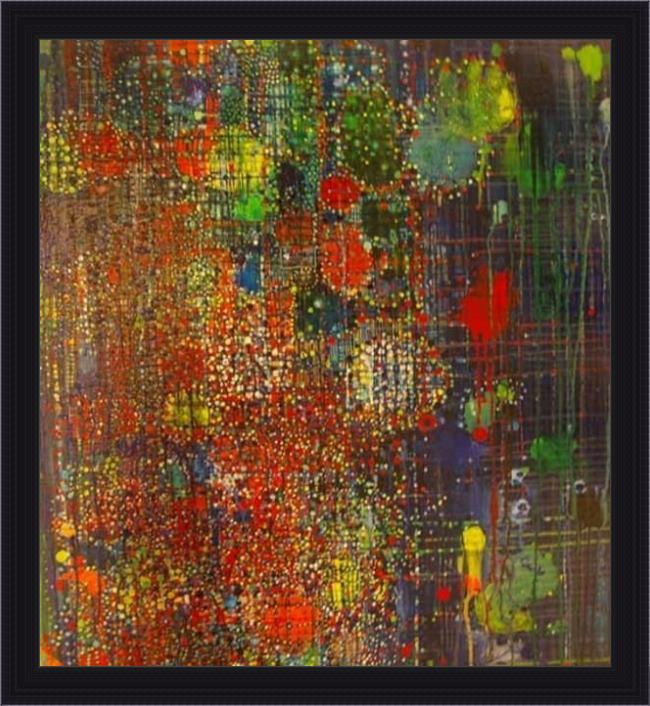 Framed Lyndal Campbell all my beautiful jewels painting