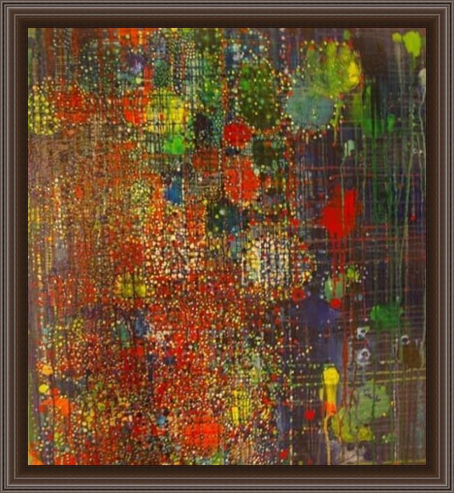 Framed Lyndal Campbell all my beautiful jewels painting