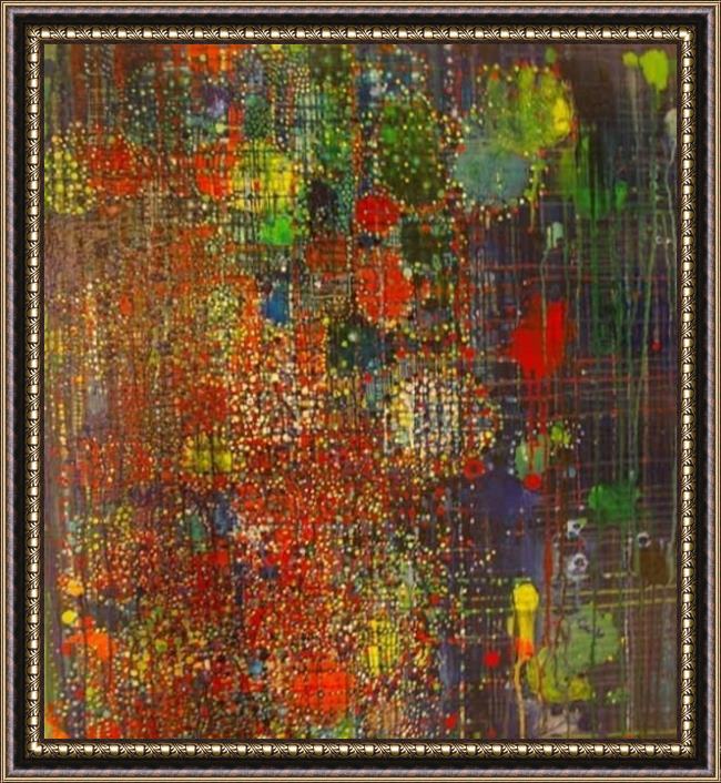 Framed Lyndal Campbell all my beautiful jewels painting