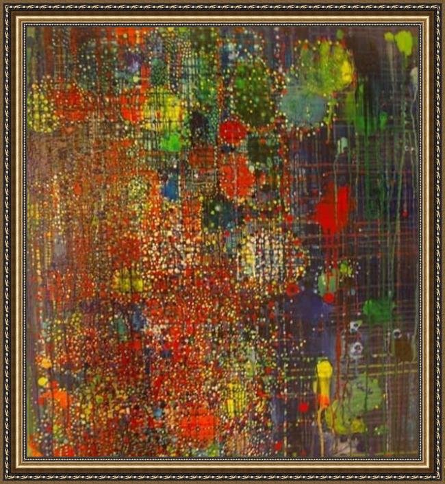 Framed Lyndal Campbell all my beautiful jewels painting