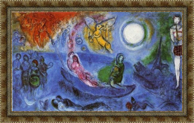 Framed Marc Chagall the concert painting