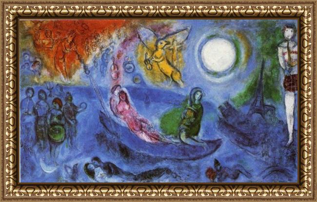 Framed Marc Chagall the concert painting