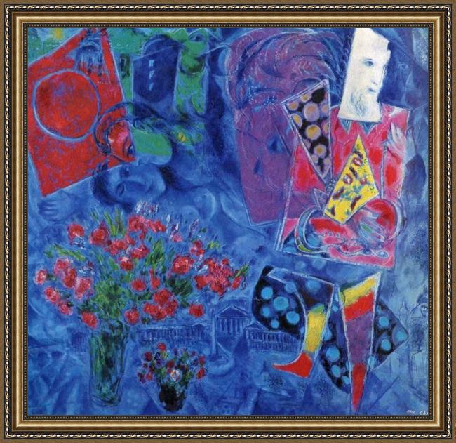 Framed Marc Chagall the magician painting