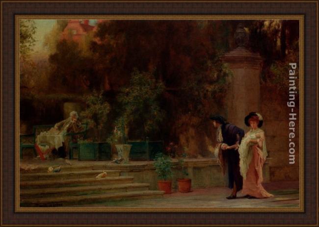 Framed Marcus Stone married for love painting