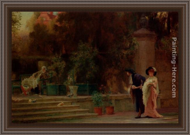 Framed Marcus Stone married for love painting