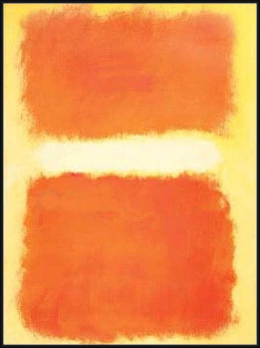 Framed Mark Rothko acrylic on paper 1968 painting