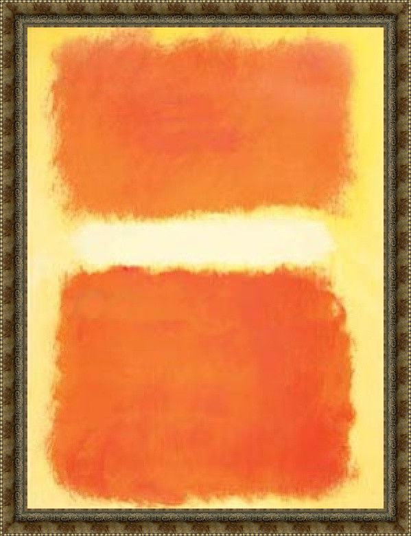 Framed Mark Rothko acrylic on paper 1968 painting