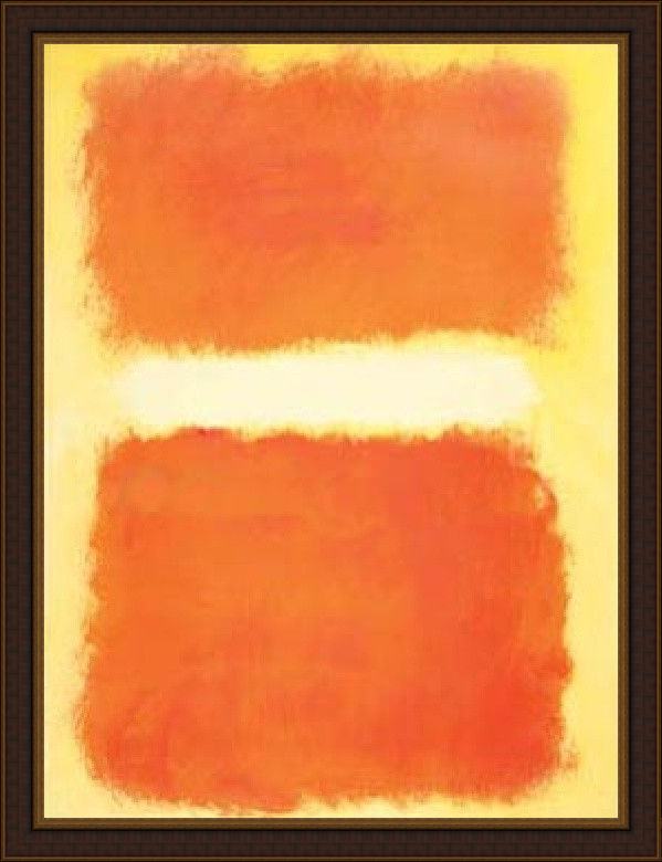 Framed Mark Rothko acrylic on paper 1968 painting