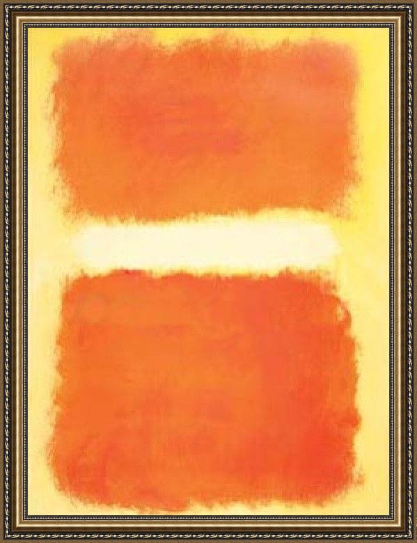 Framed Mark Rothko acrylic on paper 1968 painting