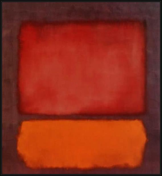 Framed Mark Rothko untitled painting