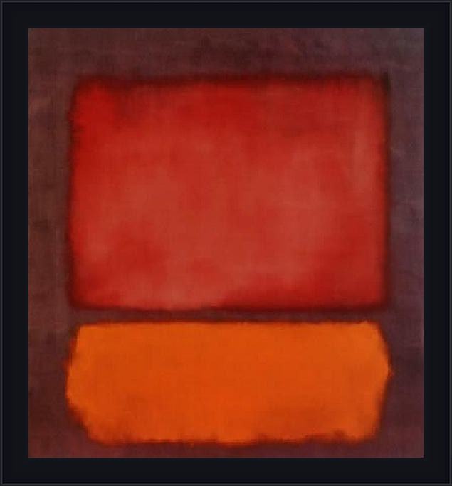 Framed Mark Rothko untitled painting