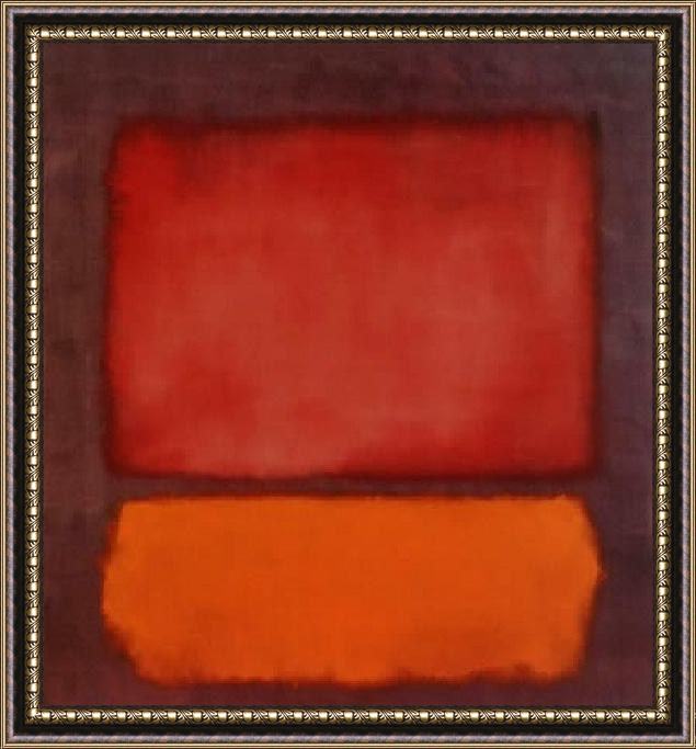 Framed Mark Rothko untitled painting