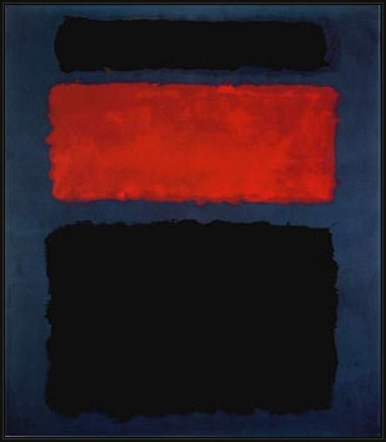 Framed Mark Rothko untitled 1960 painting