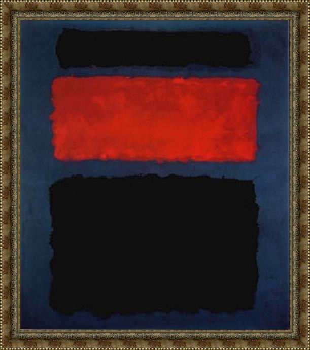 Framed Mark Rothko untitled 1960 painting