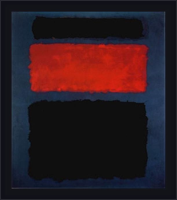 Framed Mark Rothko untitled 1960 painting